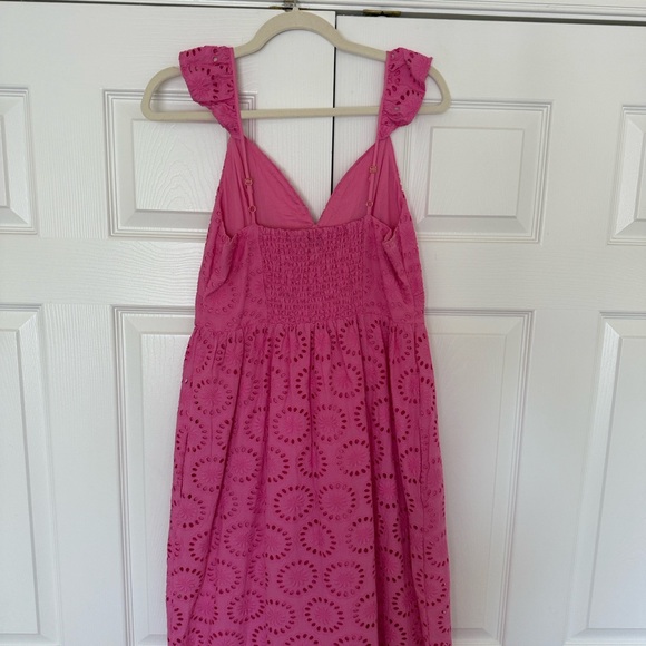 EUC Vineyard Vines Pink Eyelet Maxi Dress - Picture 5 of 8